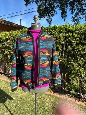 Pendleton Multicolor Patterned Bomber Jacket - Women's